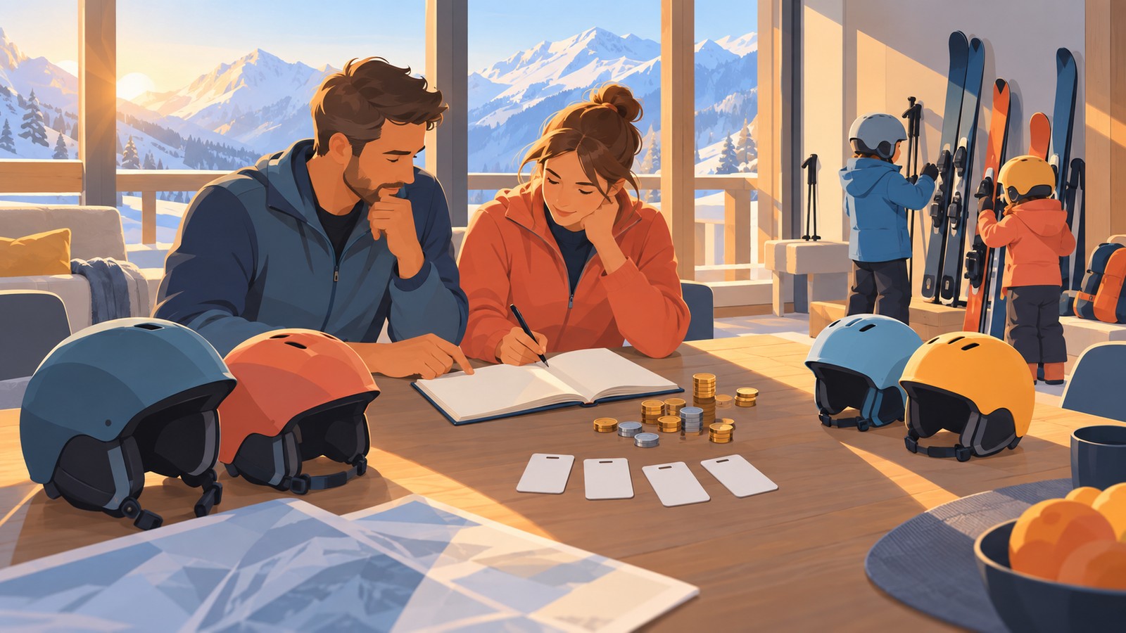 Иллюстрация к материалу: Недельный бюджет семьи на Розе: ски-пассы, прокат и занятия по пунктам